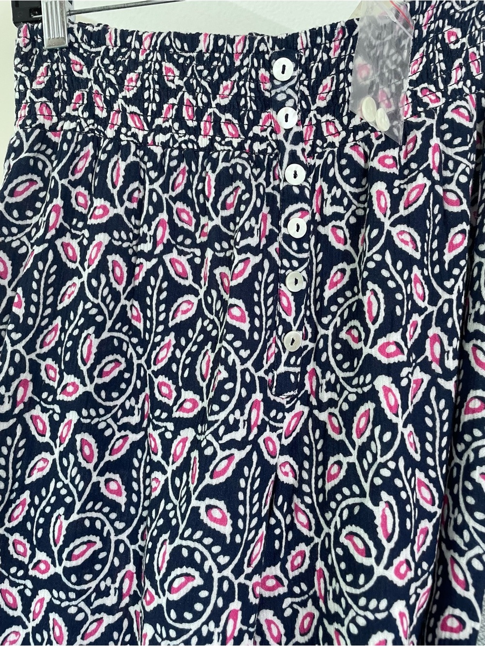 Sundance Zola Wide Leg Pants Women’s S Blue Paisley Cotton Gauze Boho - Picture 6 of 16